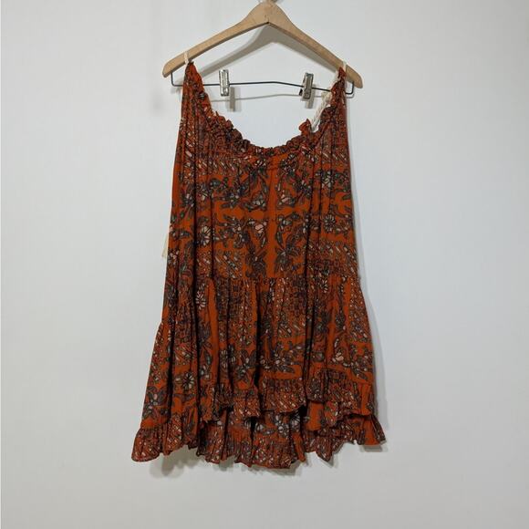 Ulla Johnson Trula Tiered Voile Mini Dress Clementine Flowy Trapeze XS Preowned - Picture 6 of 9